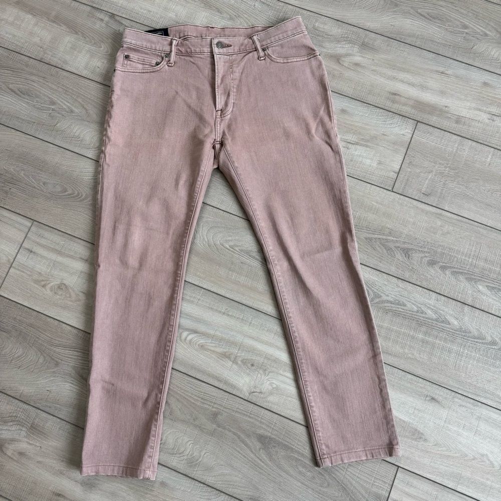 Abercrombie & Fitch Men’s Mid Rise Tan Chinos Felix Super Slim Stretch, size 34"